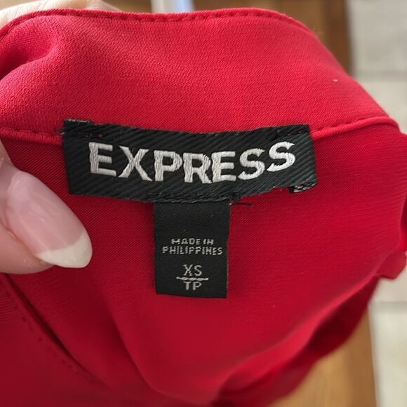 Express Red Ruffle Sleeveless Top size xs - Picture 6 of 7